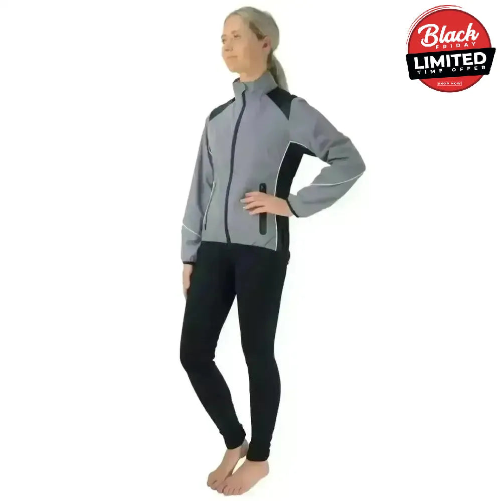 Hy Equestrian Silva Flash Reflective Jacket Reflective Silver X Small Outdoor Coats