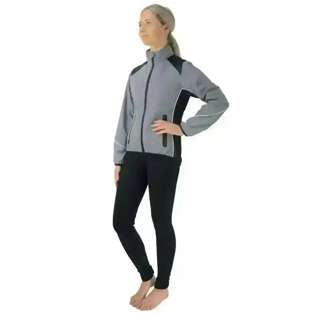 Hy Equestrian Silva Flash Reflective Jacket Reflective Silver X Small Outdoor Coats