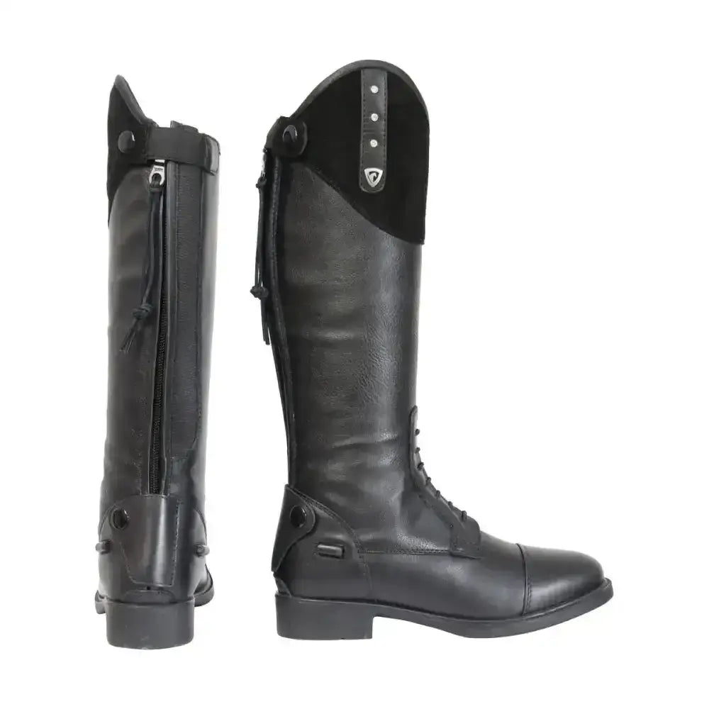 Hy Equestrian Soriso Children's Riding Boots Black/Silver Child 1 Long Riding Boots