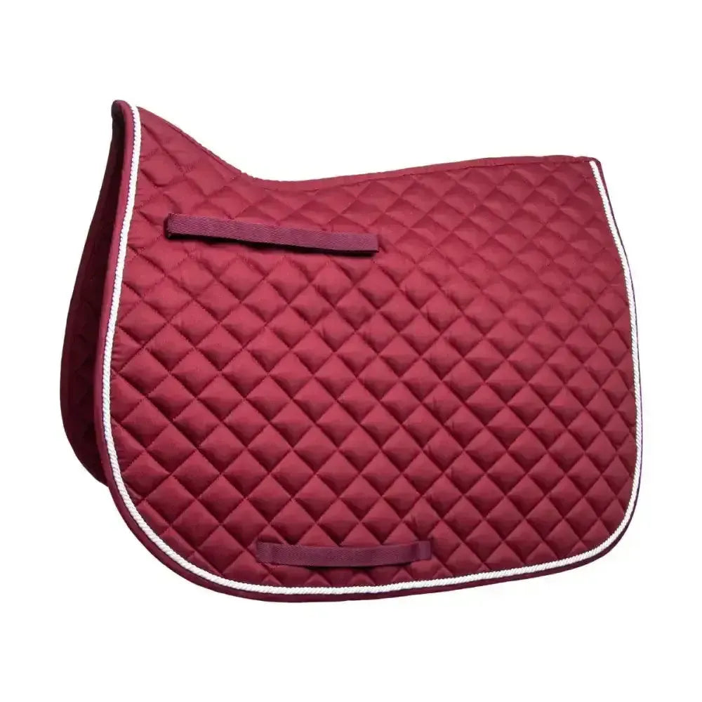 Hy Equestrian Splendid Showjump Saddle Pad Burgundy/White Small Pony Saddle Pads