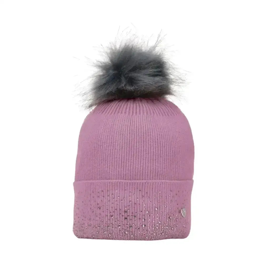 Hy Equestrian Synergy Diamante Bobble Hat Fig Headwear & Neckwear