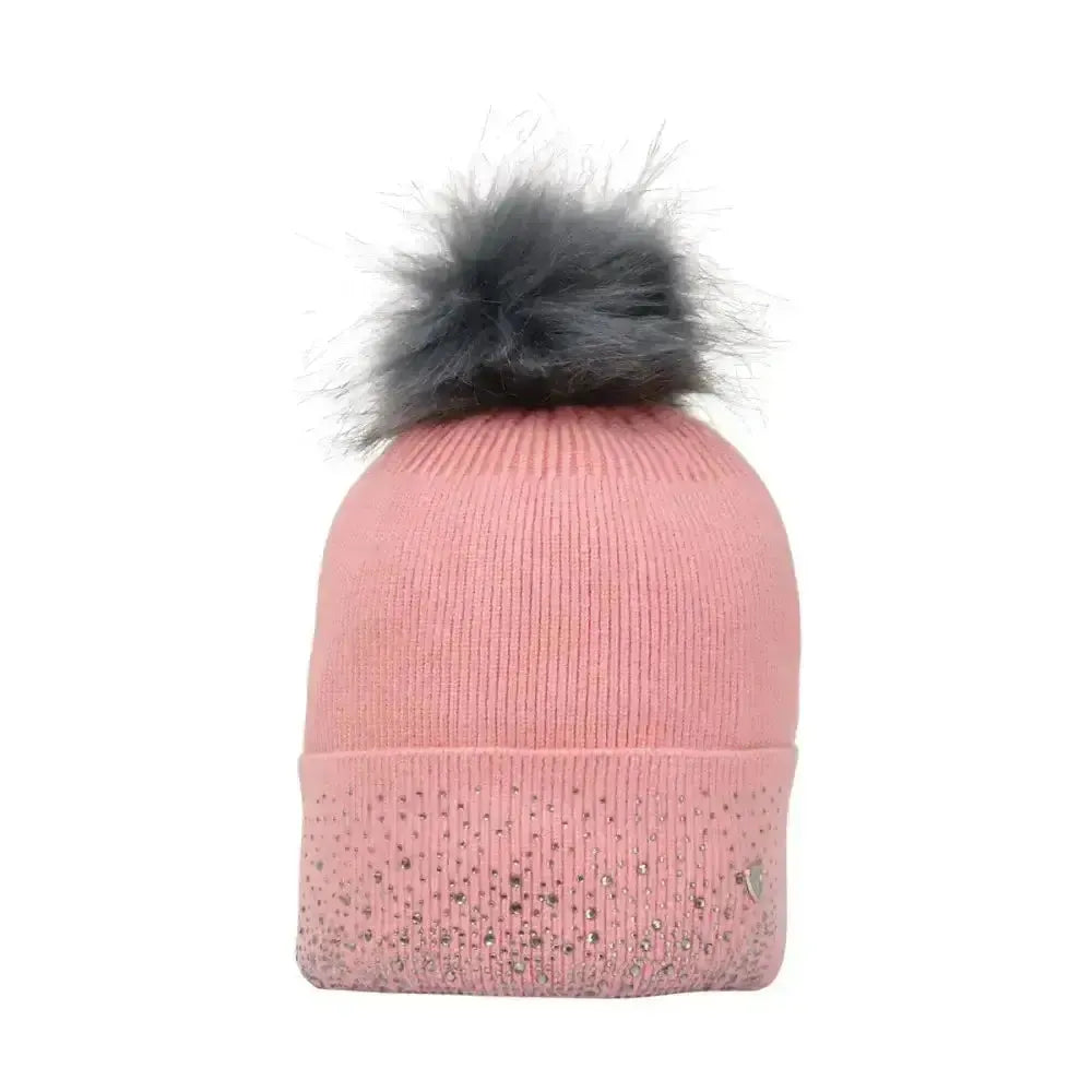 Hy Equestrian Synergy Diamante Bobble Hat Rose Headwear & Neckwear