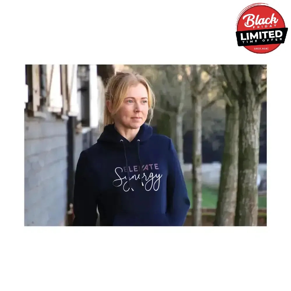 Hy Equestrian Synergy Elevate Hoodie Navy/Fig Large Hoodies