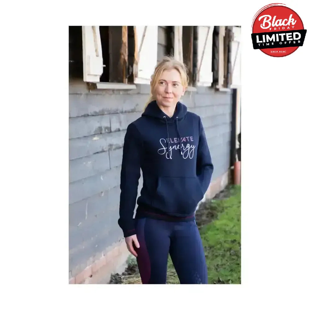 Hy Equestrian Synergy Elevate Hoodie Navy/Fig Large Hoodies