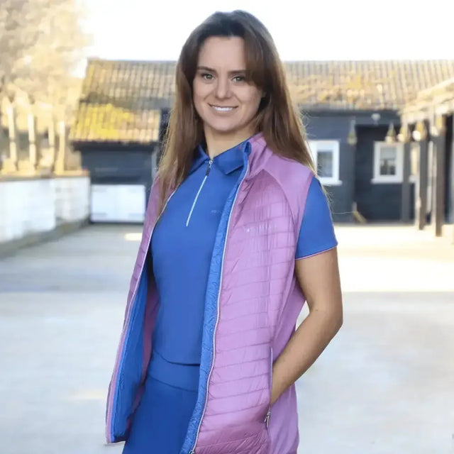 Hy Equestrian Synergy Elevate Sync Lightweight Gilet Riviera/Grape XX Small Riding Gilets