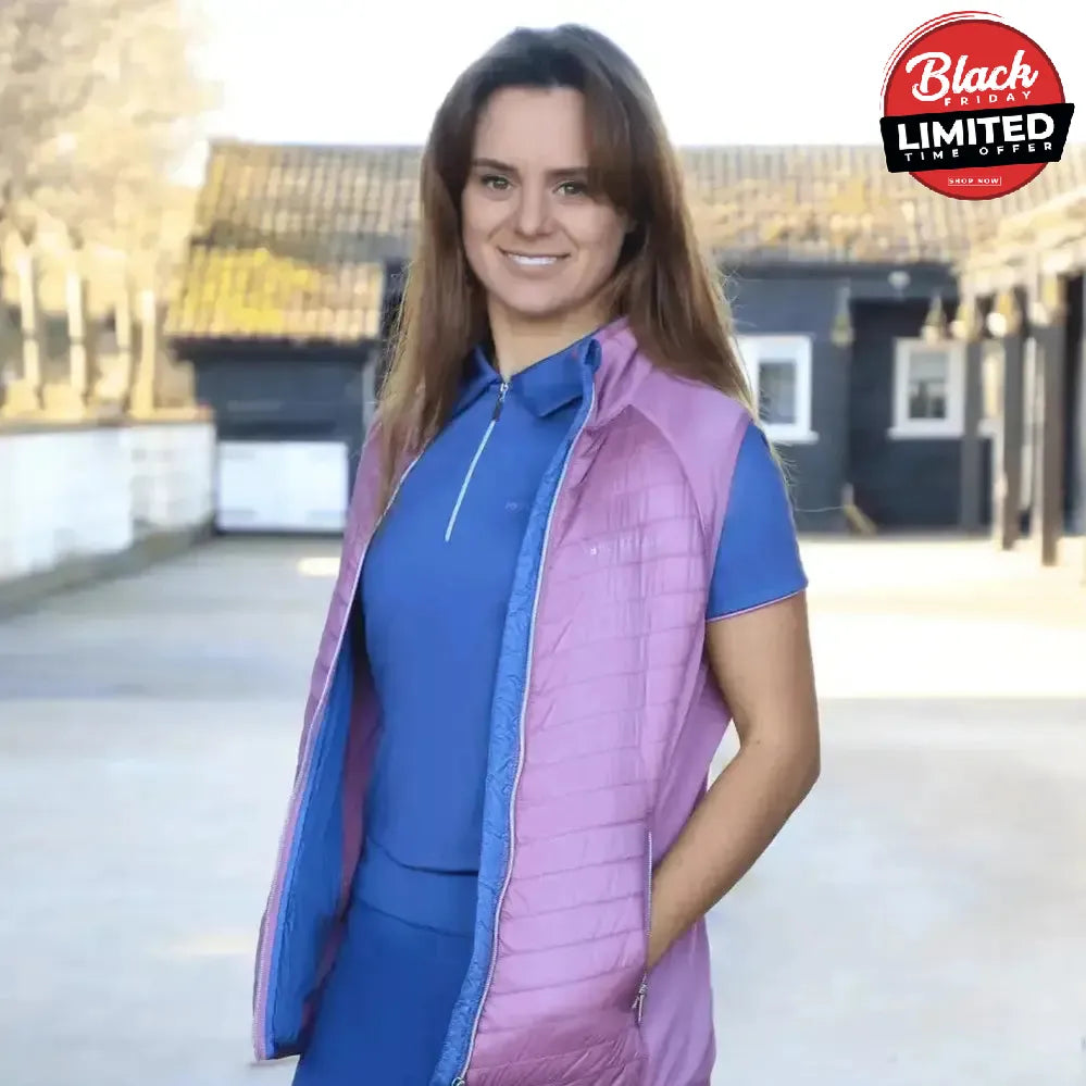 Hy Equestrian Synergy Elevate Sync Lightweight Gilet Riviera/Grape XX Small Riding Gilets