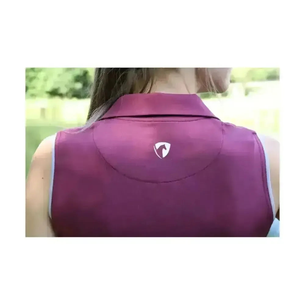 Hy Equestrian Synergy Sleeveless Polo X Small Aqua Base Layers