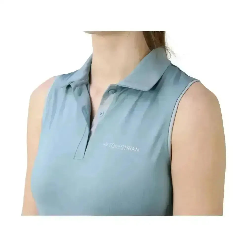 Hy Equestrian Synergy Sleeveless Polo X Small Aqua Base Layers