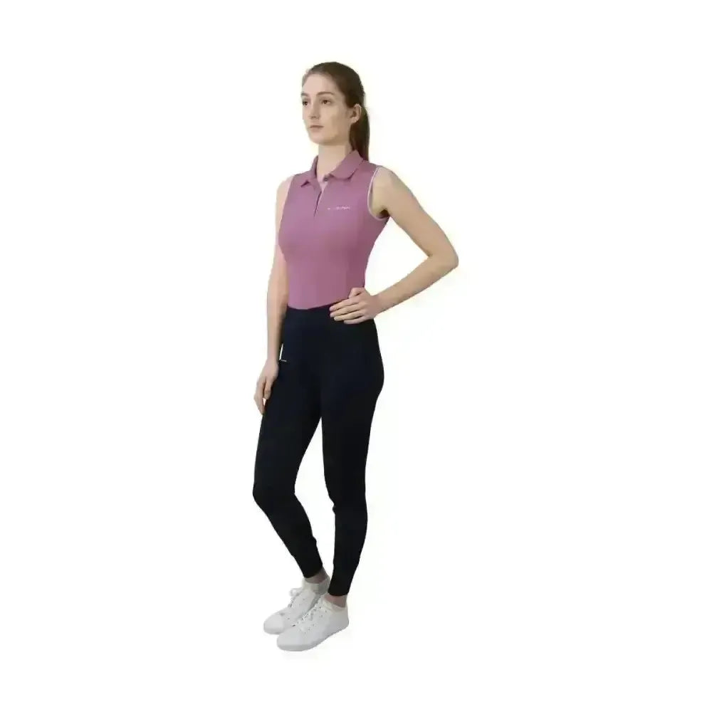 Hy Equestrian Synergy Sleeveless Polo X Small Grape Base Layers