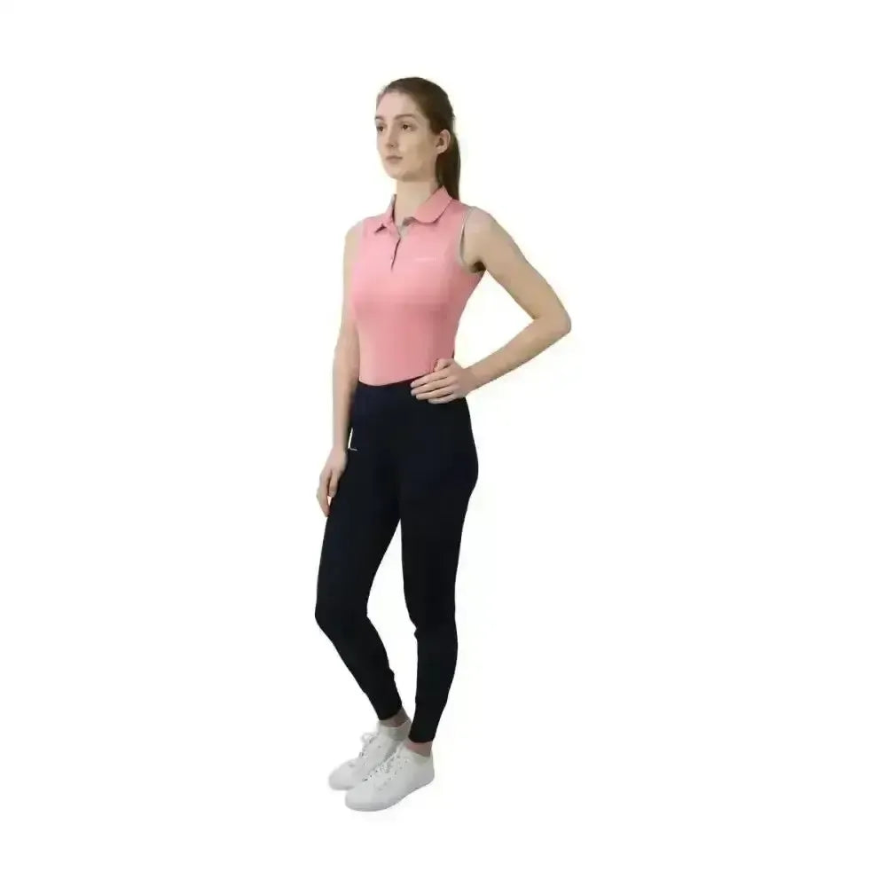 Hy Equestrian Synergy Sleeveless Polo X Small Rose Base Layers