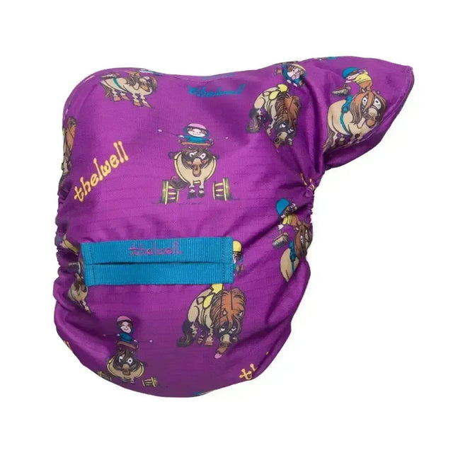 Hy Equestrian Thelwell Collection Pony Friends Saddle Cover Imperial Purple/Pacific Blue Saddle Covers