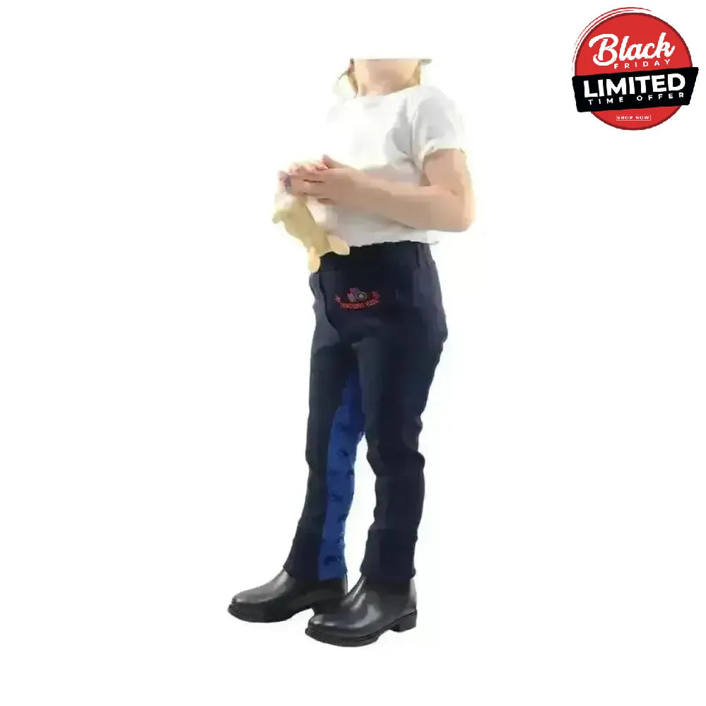 Hy Equestrian Tractors Rock Tots Jodhpurs Navy / Navy Child Small Jodhpurs
