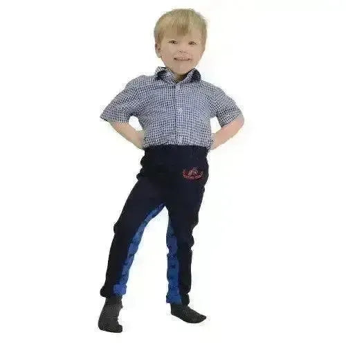 Hy Equestrian Tractors Rock Tots Jodhpurs Navy / Navy Child Small Jodhpurs