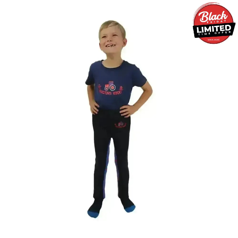 Hy Equestrian Tractors Rock Tots Jodhpurs Navy / Navy Child Small Jodhpurs