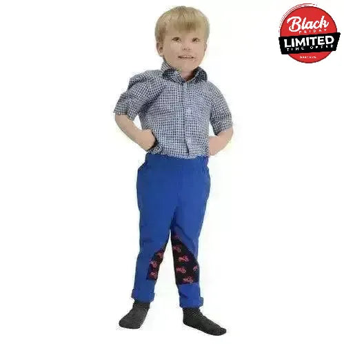 Hy Equestrian Tractors Rock Tots Jodhpurs Navy / Navy Child Small Jodhpurs