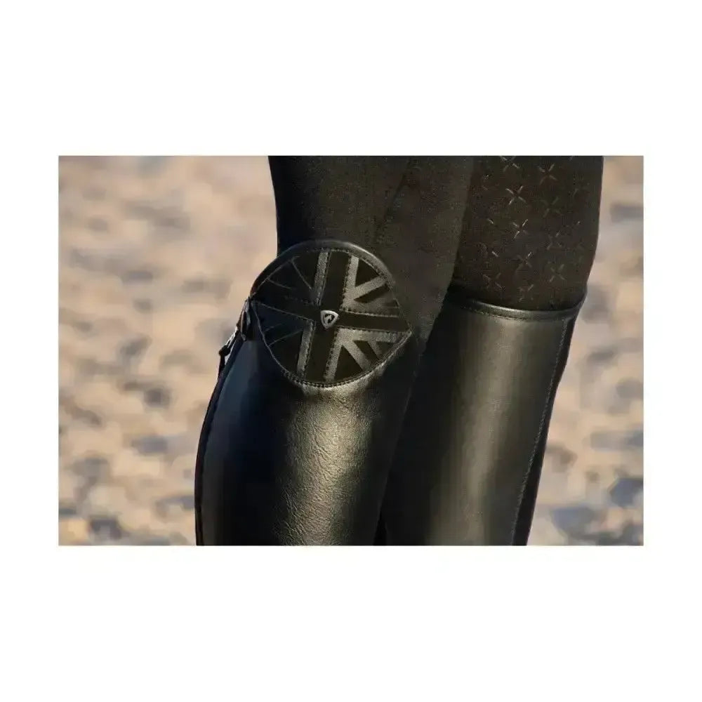 Hy Equestrian Union Jack Riding Boots Black 36 Long Riding Boots