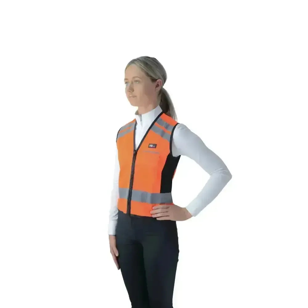 HY Equestrian Waistcoat - Please Pass Wide & Slow by Hy Equestrian Yellow/Black X X Small Hi-Vis