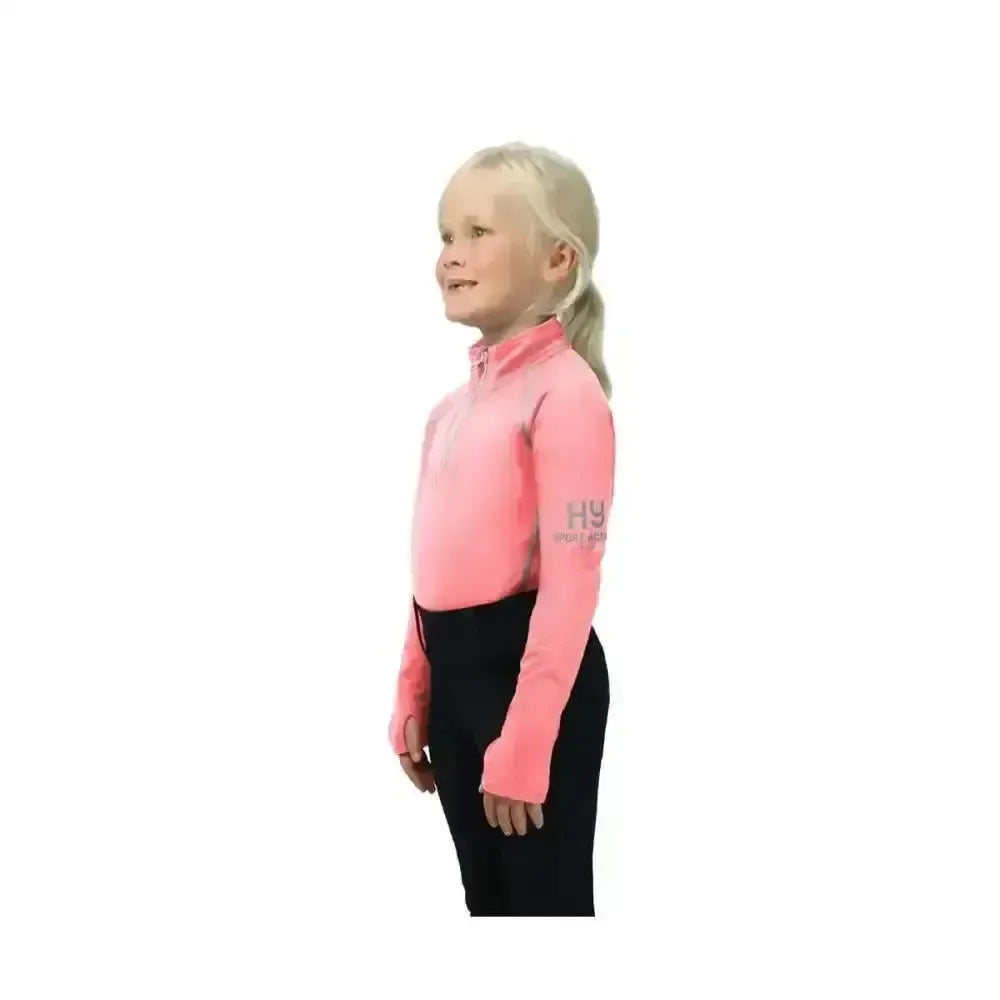 Hy Sport Active Young Rider Base Layer Coral Rose 7-8 Years Base Layers