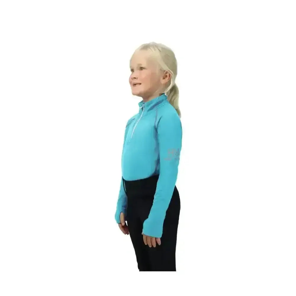 Hy Sport Active Young Rider Base Layer Sky Blue 5-6 Years Base Layers