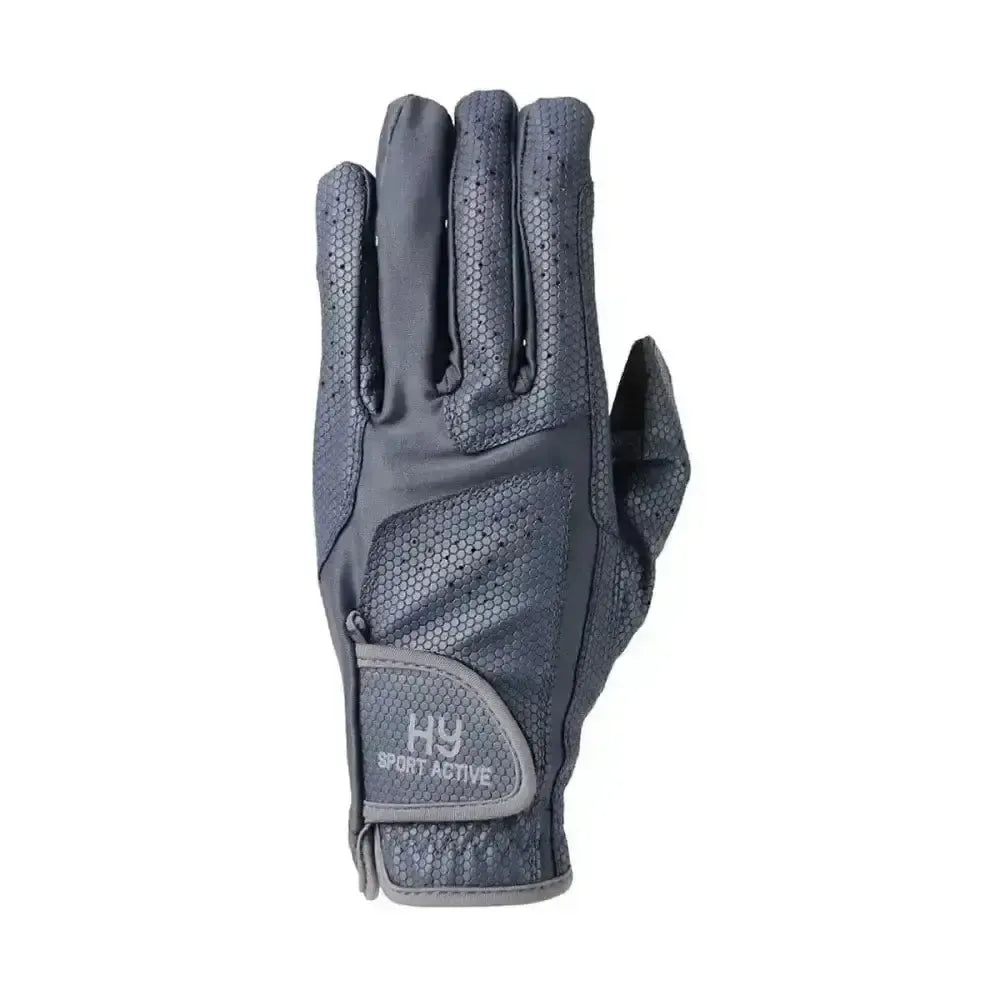 Hy Sport Active Young Rider Riding Gloves Navy/Pencil Pointgrey Small Riding Gloves
