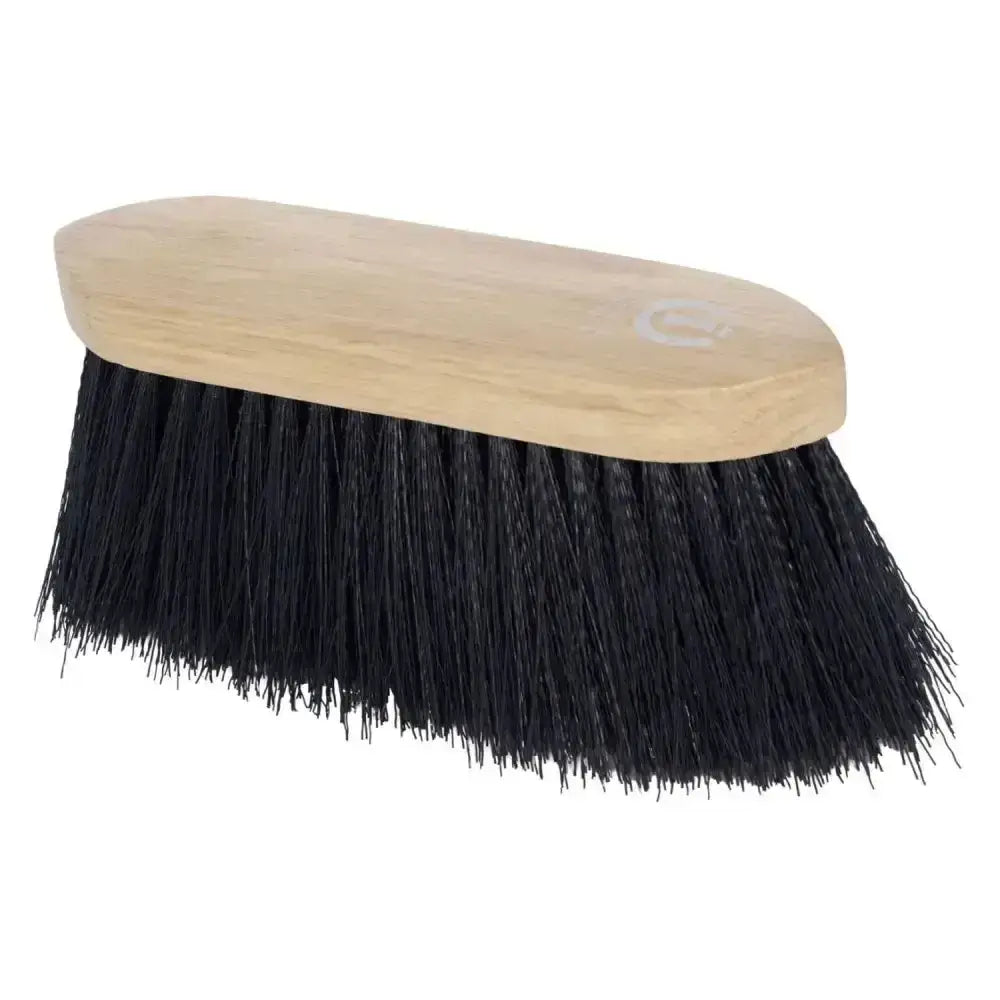 Imperial riding dandy brush with black bristles and light wooden handle perfect for grooming long hair horses