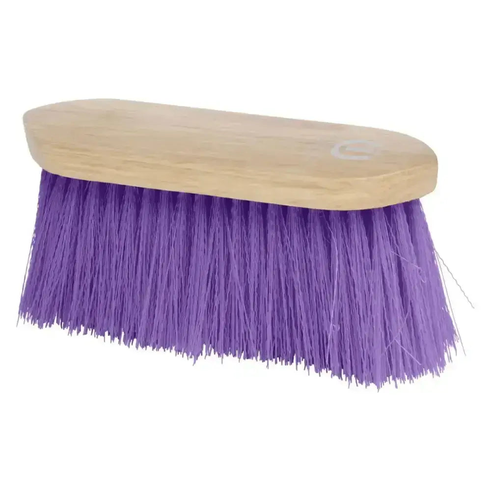 Imperial riding dandy brush long hair with wooden back purple bristle horse brush with light wood handle