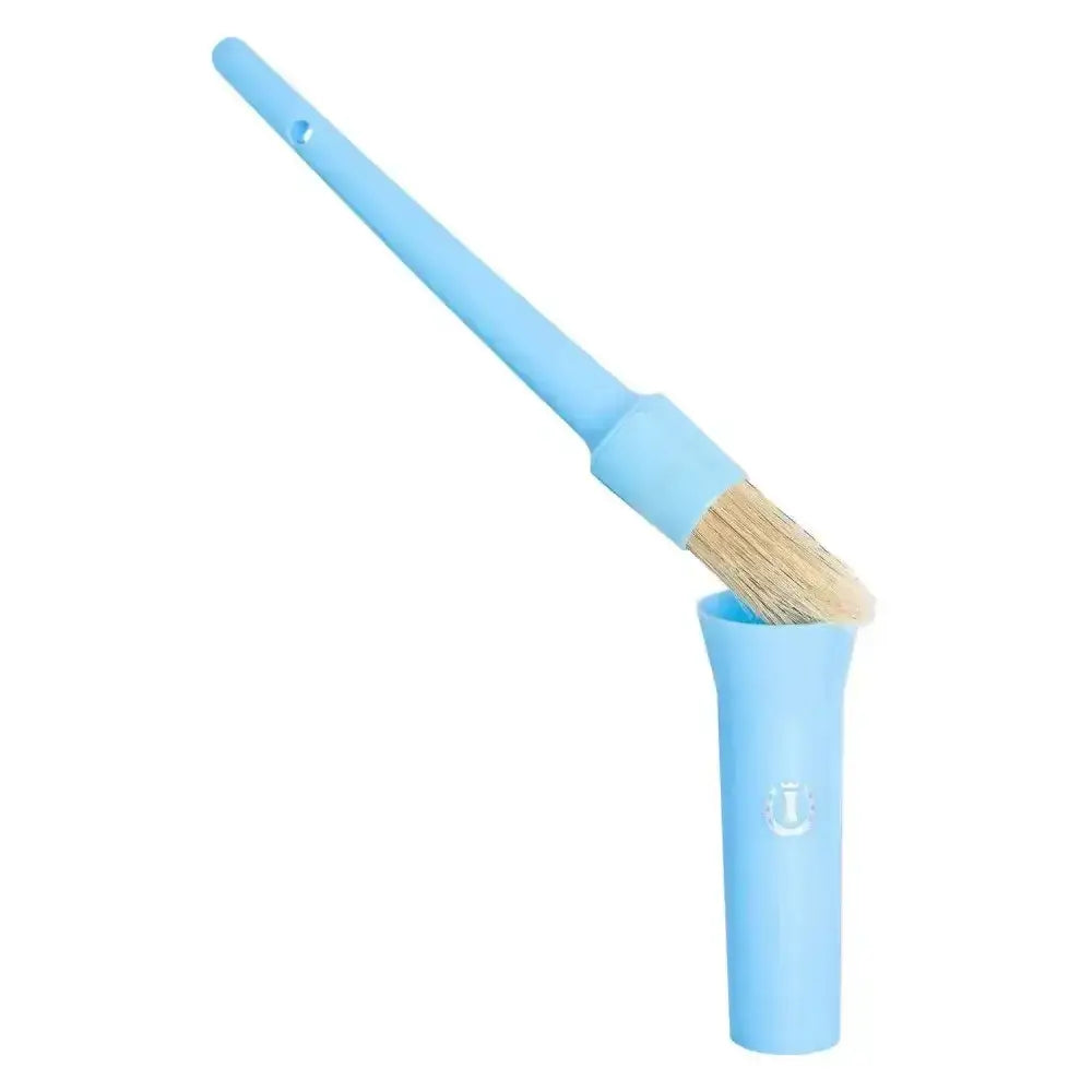 Light blue silicone irhhoof oil brush with natural bristles for detailed riding irhhoof oil application imperial riding irhhoof