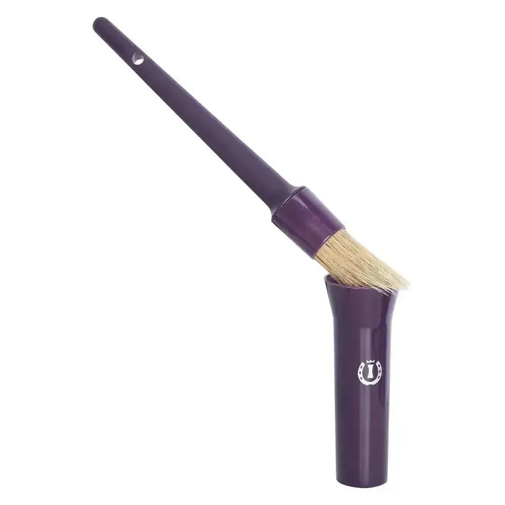 Purple imperial riding irhhoof oil brush with natural bristles and protective cap for riding irhhoof oil application