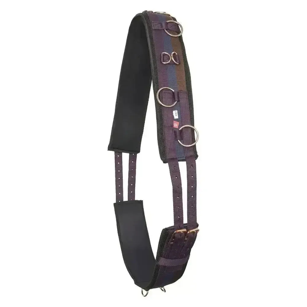 Imperial Riding Lunging Girth Deluxe Extra Multi Bordeaux Pony multi Bordeaux Lunging Rollers