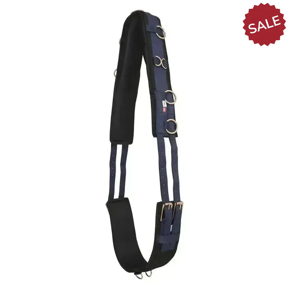 Imperial Riding Lunging Girth Deluxe Extra Navy/Rose Gold Pony Navy/Rosegold Lunging Rollers
