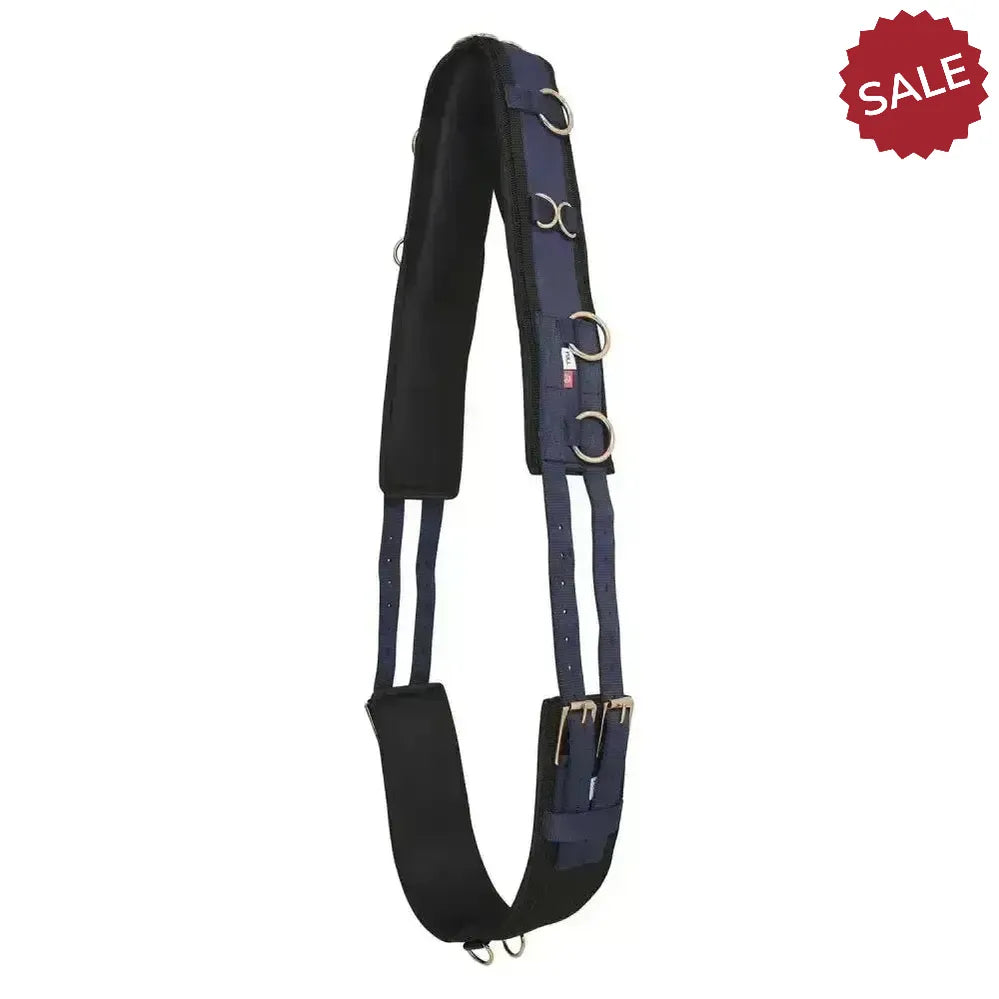 Imperial Riding Lunging Girth Deluxe Extra Navy/Rose Gold Pony Navy/Rosegold Lunging Rollers