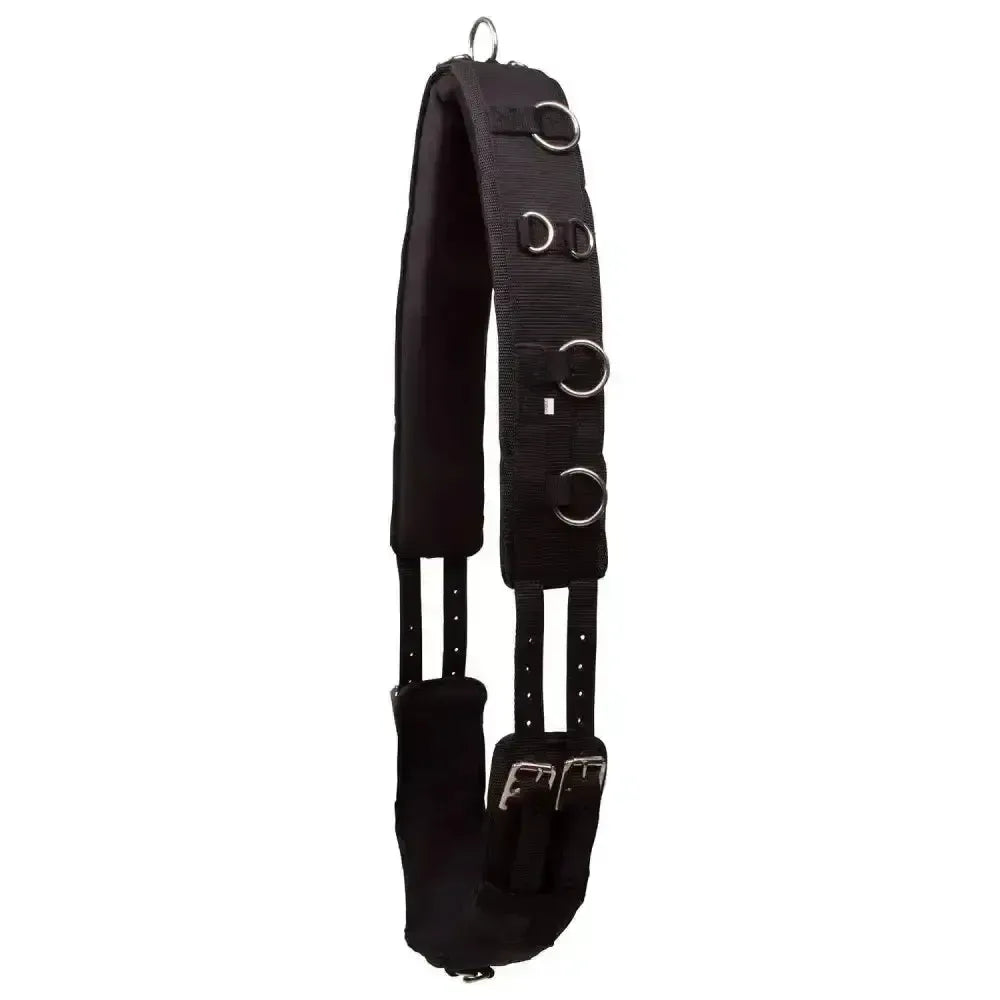 Imperial Riding Lunging Girth Nylon Deluxe Black Cob Black Lunging Rollers