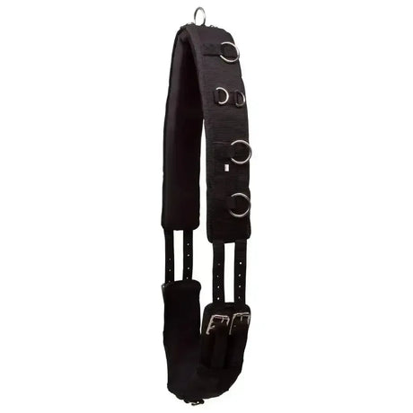 Imperial Riding Lunging Girth Nylon Deluxe Black Cob Black Lunging Rollers