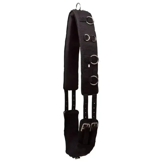 Imperial Riding Lunging Girth Nylon Deluxe Black Cob Black Lunging Rollers