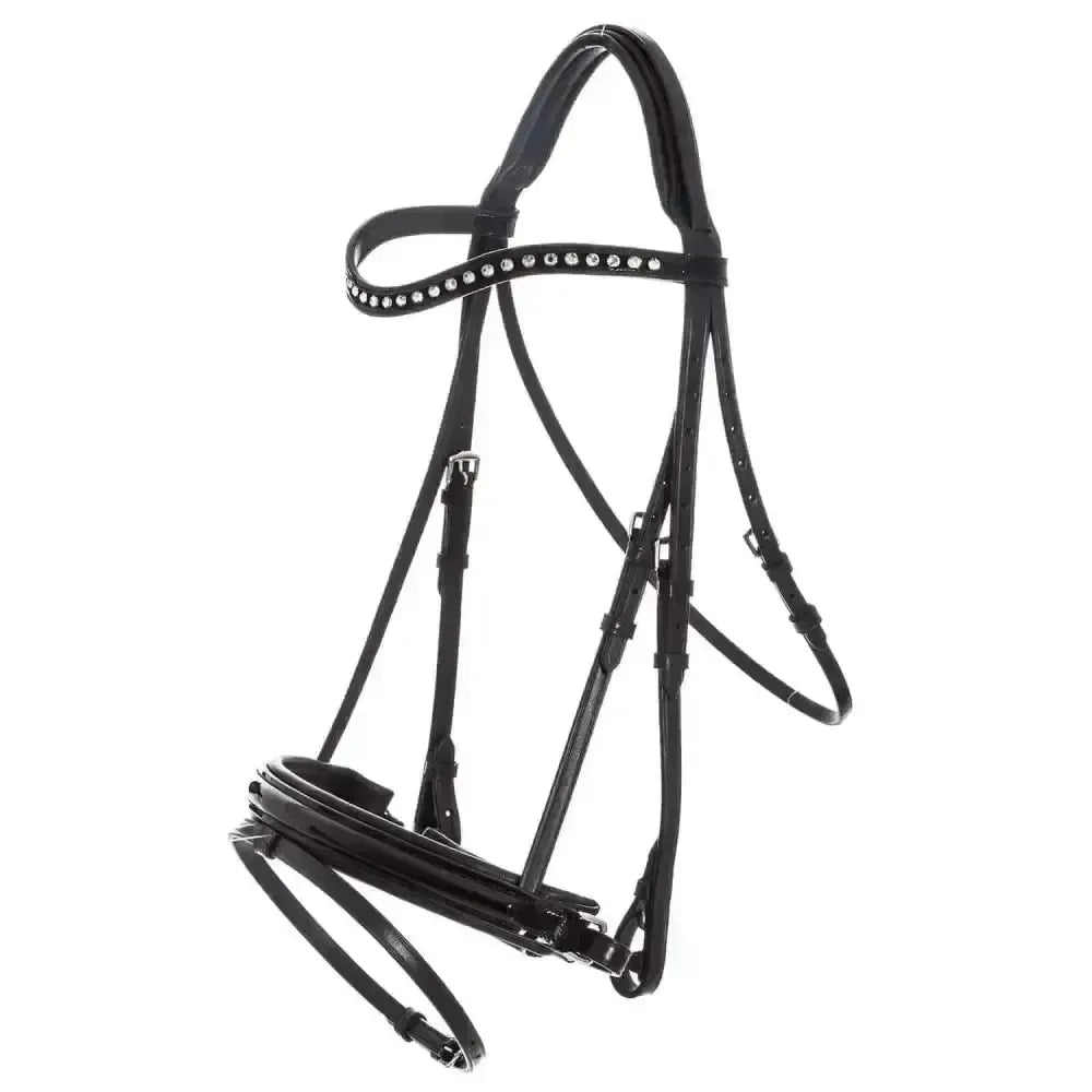 Imperial Riding Snaffle Bridle Layla Black/Chrystal Pony Black Lack/Chrystal Snaffle Bridle