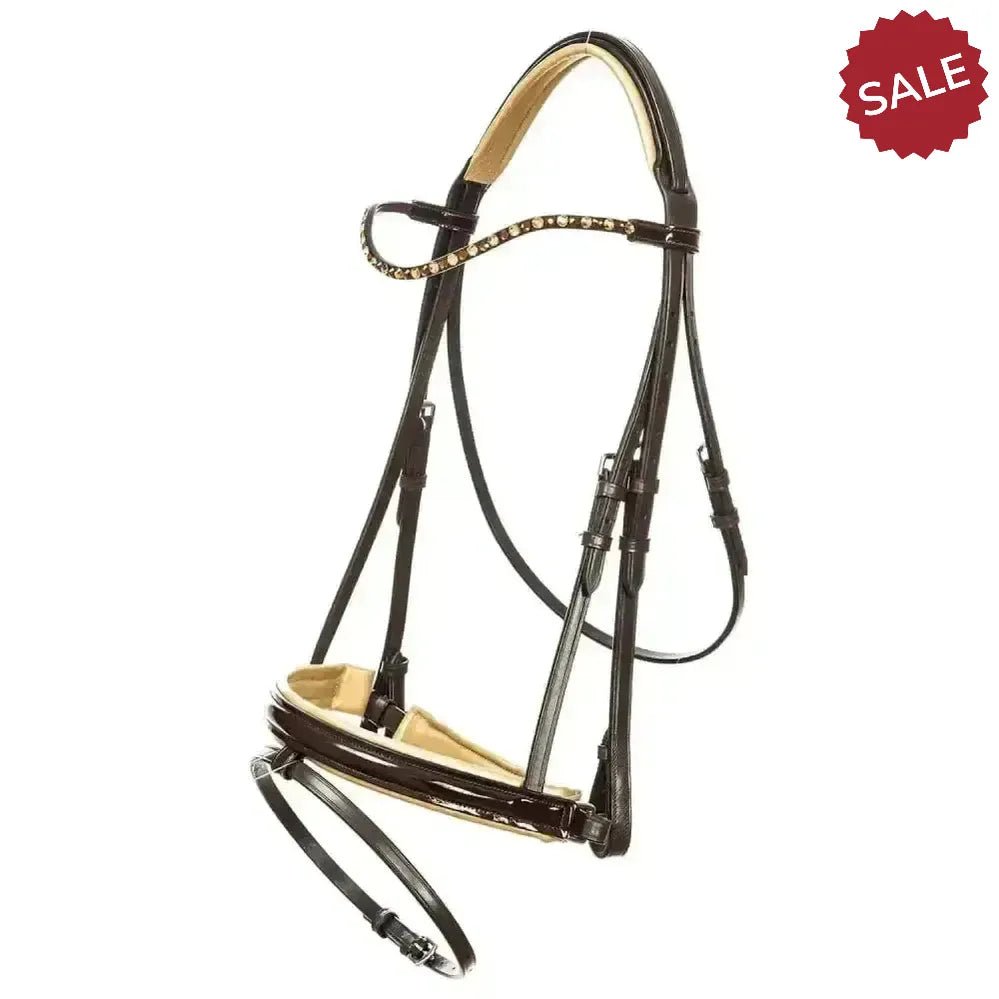 Imperial Riding Snaffle Bridle Layla Brown / Gold Cob Brown/Gold Snaffle Bridle