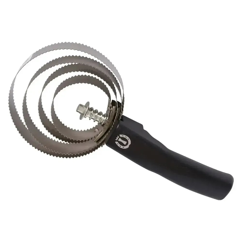 Imperial Riding Spring Comb Round With Handle Black Curry Combs