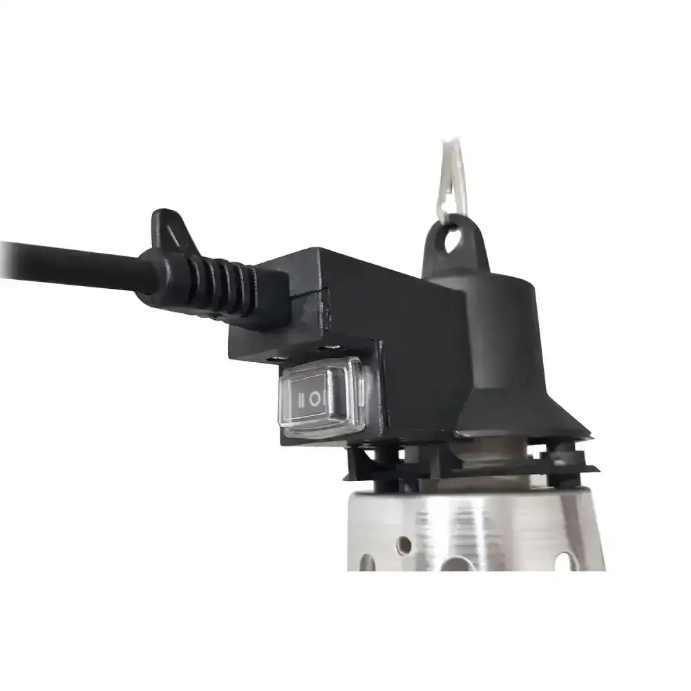 Black plastic power adapter with clear toggle switch and metal base for intelec trad infra-red shade guard reducer