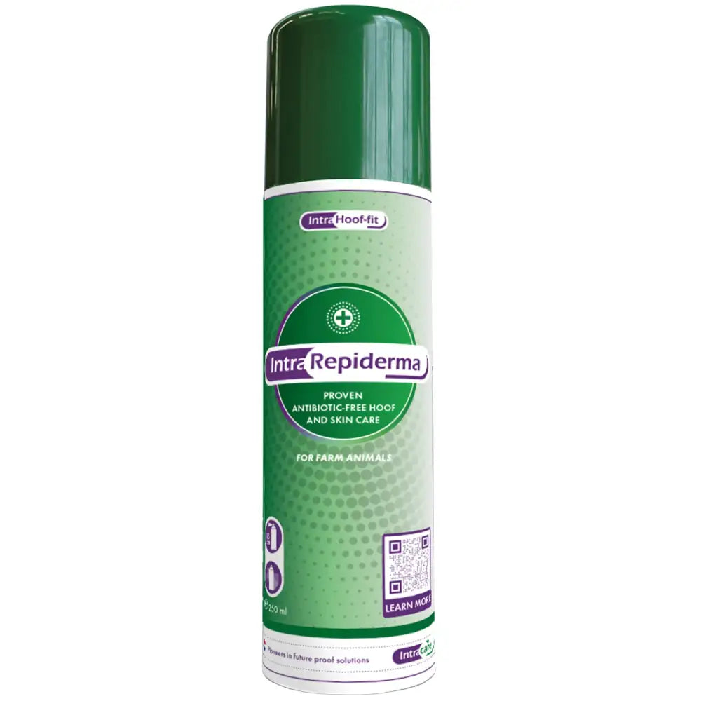 Green intra repiderma spray aerosol can for antibiotic free skin care and hoof treatment on farm animals
