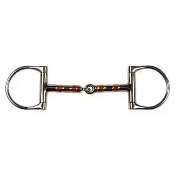 JHL Pro Steel Copper Roller D-Race Snaffle 127 mm (5") Horse Bits