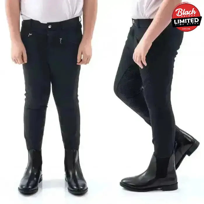 John Whitaker Miami Kids Breeches With Full Silicone Seat - B142K 5-6 Years White Breeches