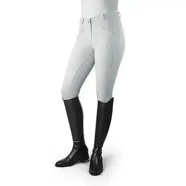 John Whitaker Miami Ladies Breeches With Full Silicone Seat - B142L 30" White Breeches