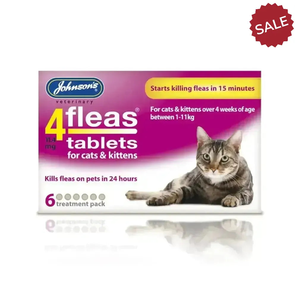 Johnson'S Veterinary 4Fleas Tablets For Cats & Kittens 6 Tablets Flea Treatments