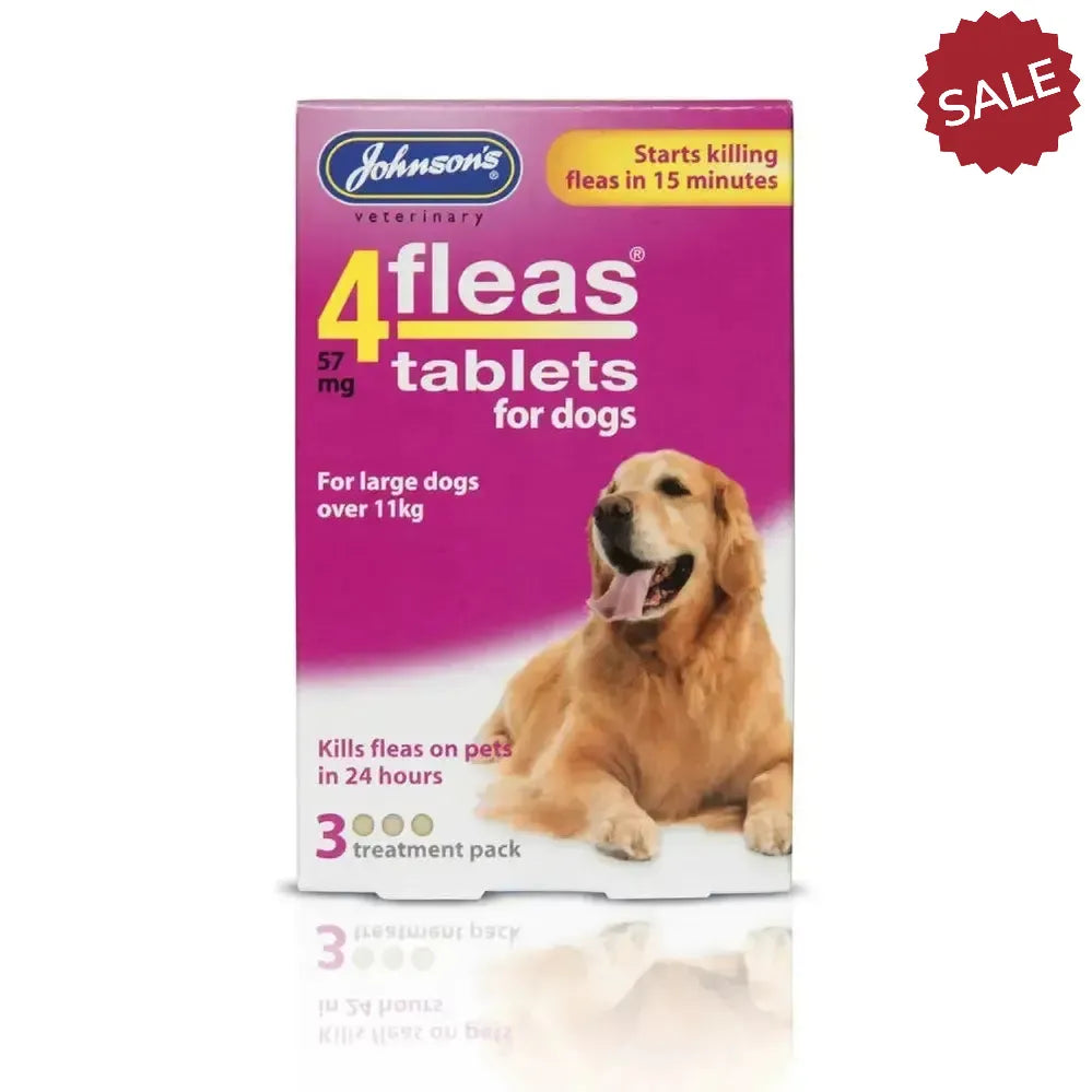 Johnson'S Veterinary 4Fleas Tablets For Dogs 3 Tablets Flea Treatments