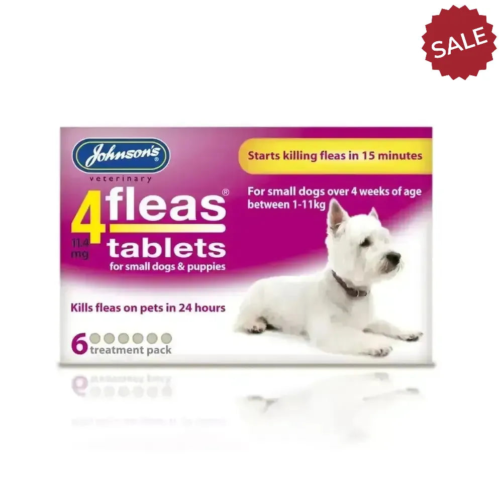 Johnson'S Veterinary 4Fleas Tablets For Puppies & Small Dogs 3 Tablets Flea Treatments