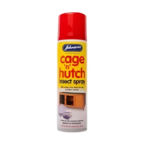 Red-capped johnsons veterinary insect spray 250mlx6 for cage and hutch pest control in a spray can container
