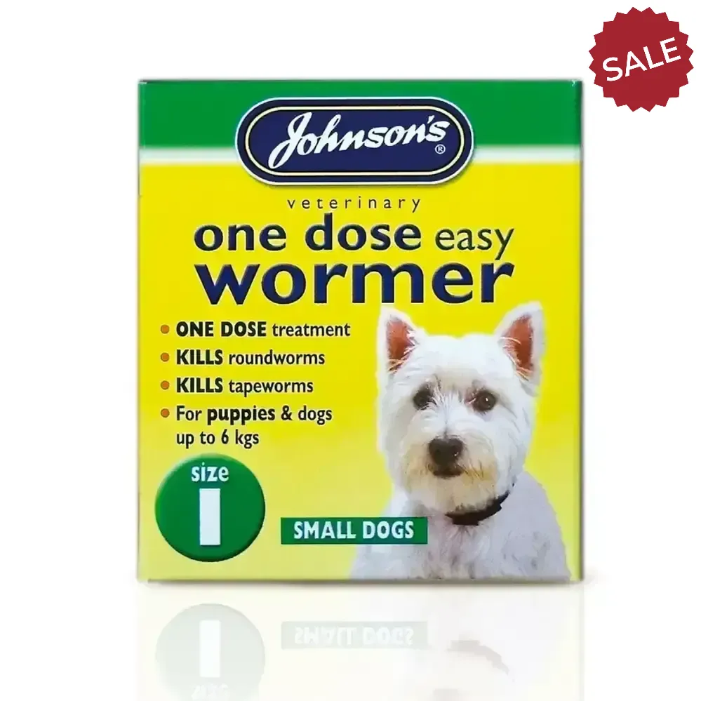 Johnson'S Veterinary Easy Wormer One Dose For Dogs ONE (4 Tablets) Wormers