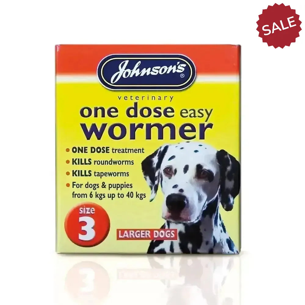 Johnson'S Veterinary Easy Wormer One Dose For Dogs ONE (4 Tablets) Wormers