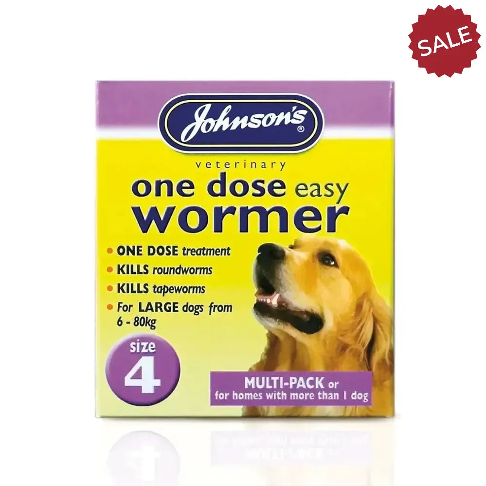 Johnson'S Veterinary Easy Wormer One Dose For Dogs ONE (4 Tablets) Wormers