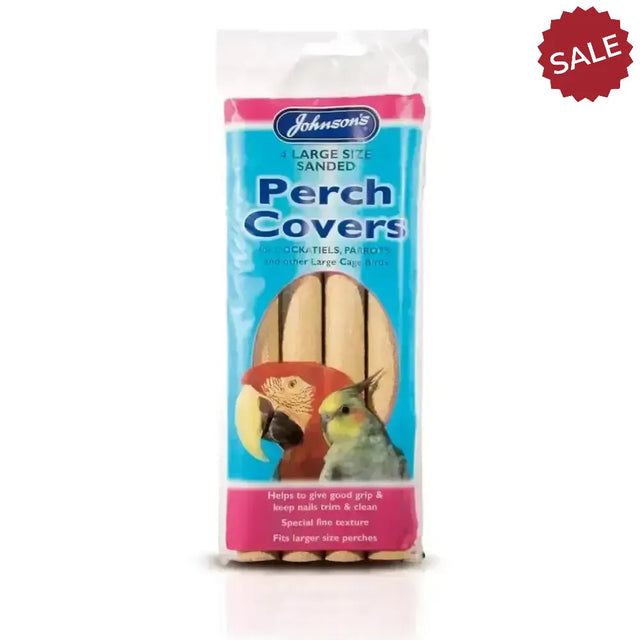 Johnson'S Veterinary Sanded Perch Cover Large 4 Pack Avian